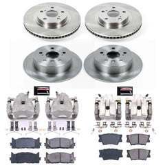 Power Stop KCOE6480 Autospecialty 1-Click OE Replacement Front And Rear Brake Kit With Calipers for 2013-2018 Lexus ES300H product image