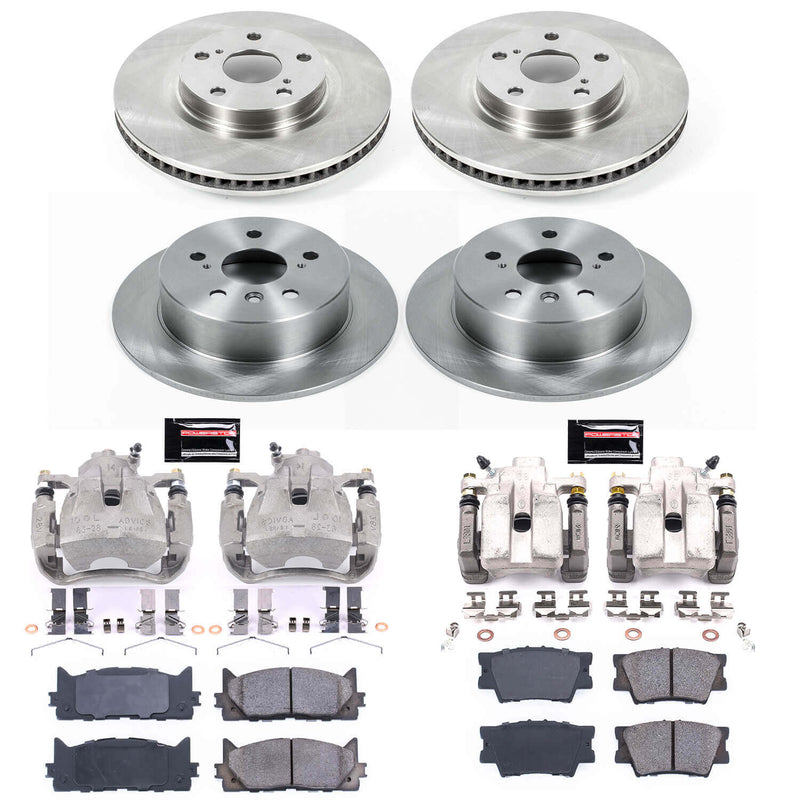 Power Stop KCOE6480 Autospecialty 1-Click OE Replacement Front And Rear Brake Kit With Calipers for 2013-2018 Lexus ES300H product image