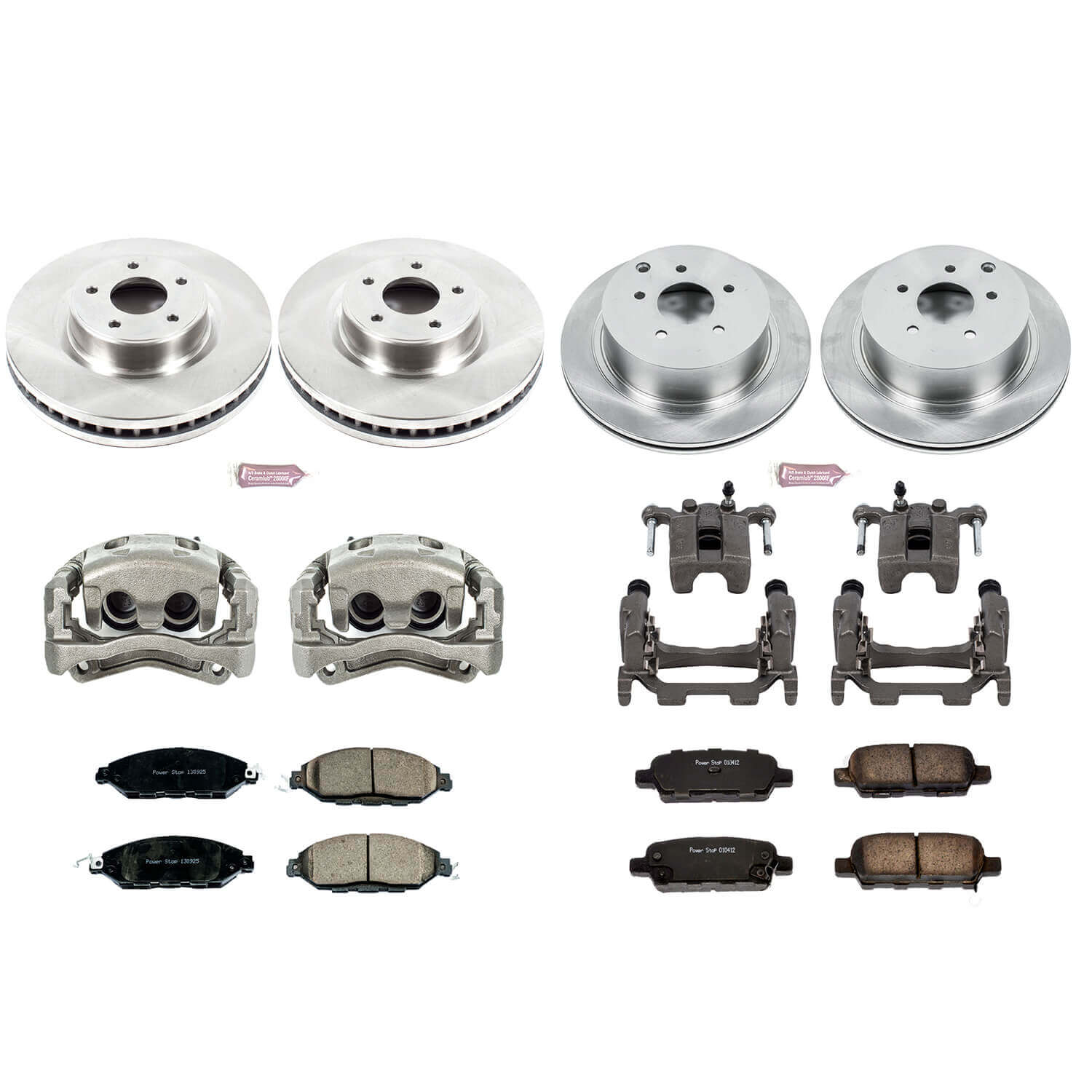 Power Stop KCOE6497 Autospecialty 1-Click Daily Driver Front And Rear Brake Kit for 2013 Infiniti JX35 product image