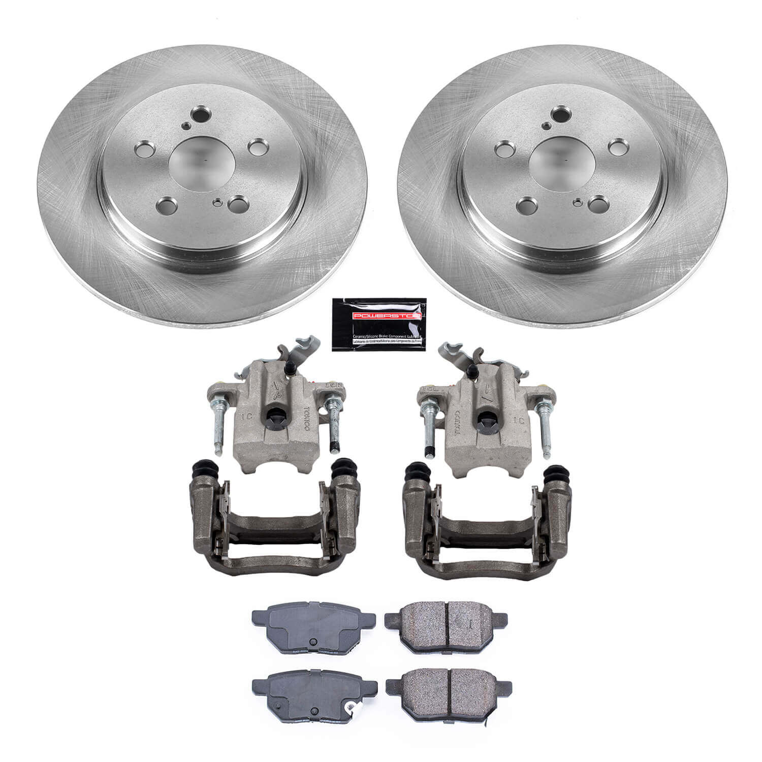 Power Stop KCOE6498 Rear Autospecialty 1-Click OE Replacement Pad And Rotor Kit With Calipers for 2011-2017 Lexus CT200H product image