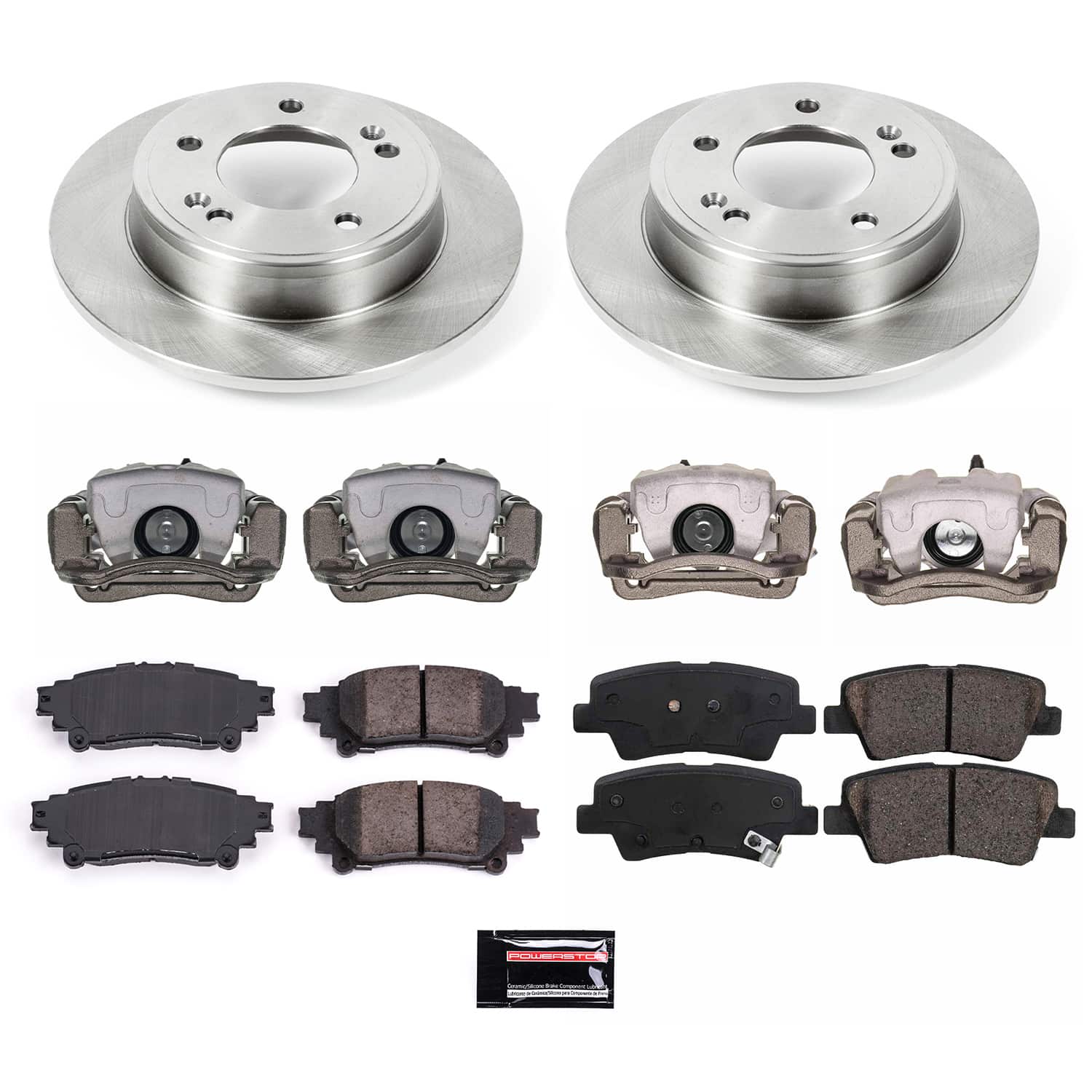 Power Stop KCOE6501 Rear Autospecialty 1-Click OE Replacement Pad And Rotor Kit With Caliper for 2016 Hyundai Veloster product image
