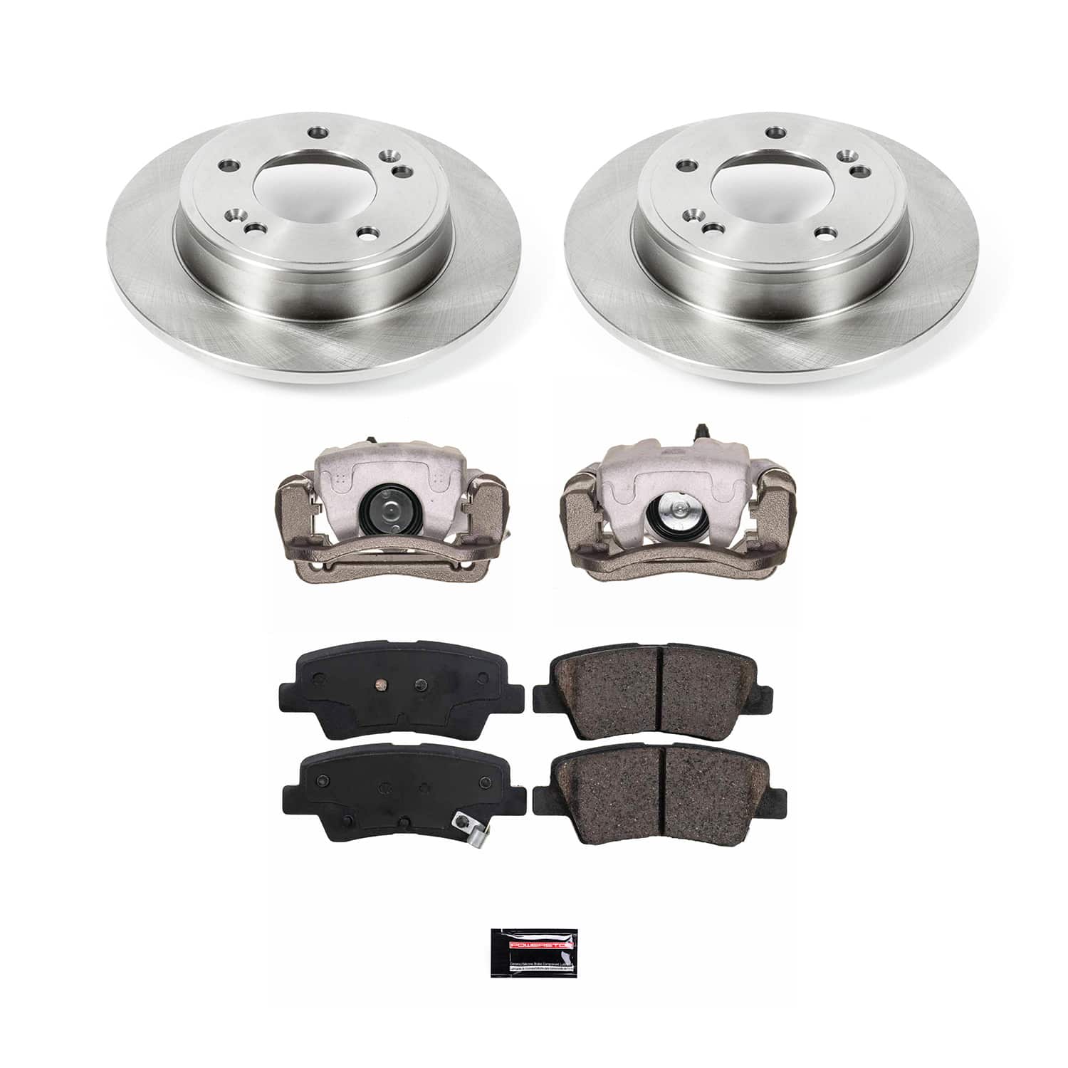Power Stop KCOE6502 Rear Autospecialty 1-Click OE Replacement Pad And Rotor Kit With Caliper for 2013-2017 Hyundai Elantra GT product image