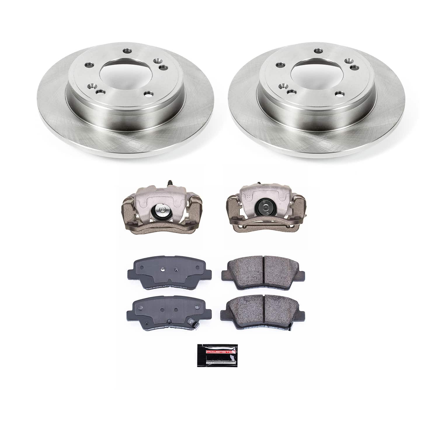 Power Stop KCOE6502A Rear Autospecialty 1-Click OE Replacement Pad And Rotor Kit With Caliper for 2014-2016 Kia Soul product image