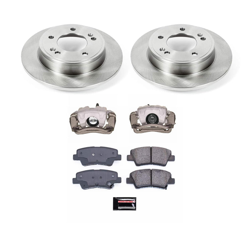 Power Stop KCOE6502A Rear Autospecialty 1-Click OE Replacement Pad And Rotor Kit With Caliper for 2014-2016 Kia Soul product image