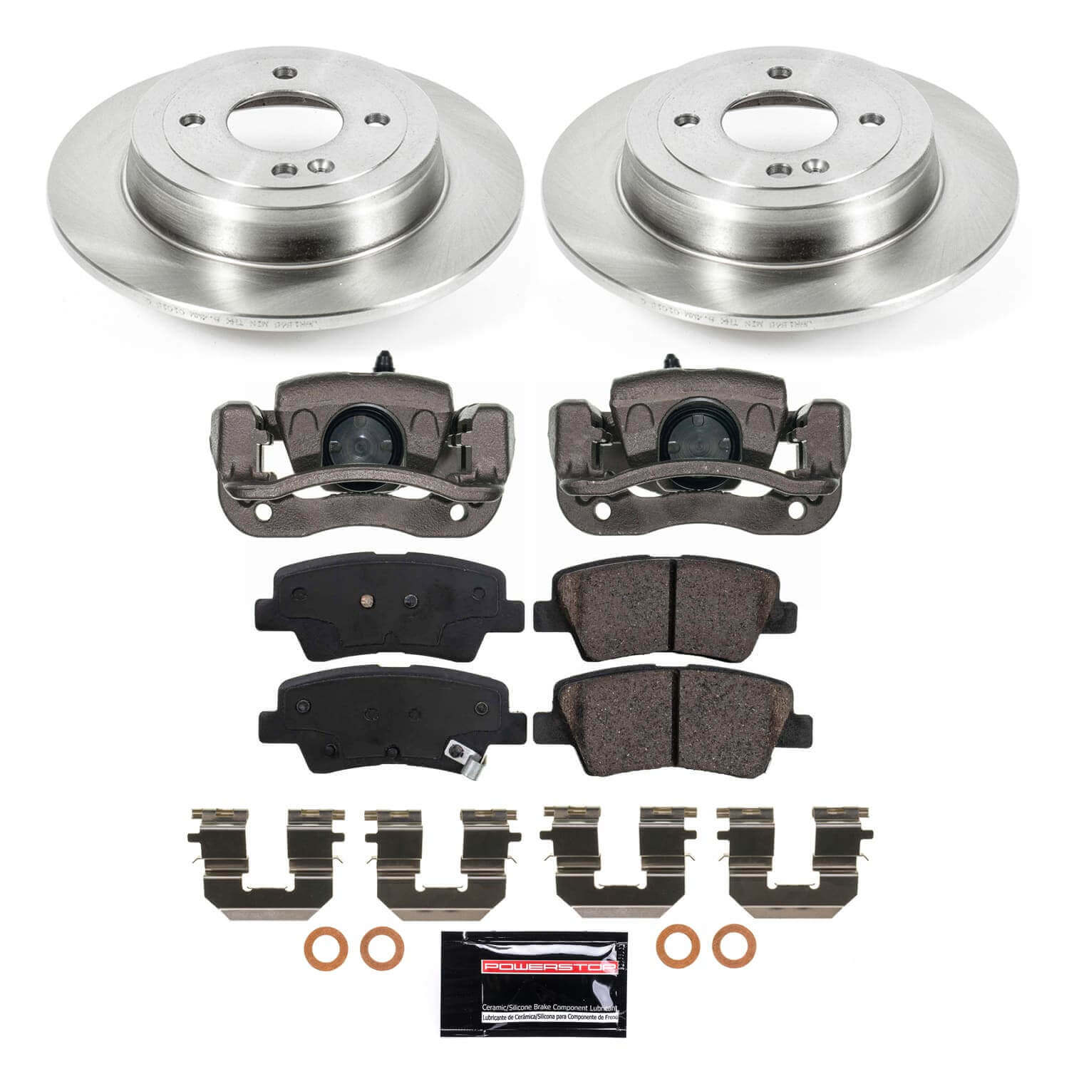 Power Stop KCOE6507A - Rear Z17 Evolution Pad And Autospecialty 1-Click OE Replacement Rotor Kit With Calipers vehicle fitment brake part