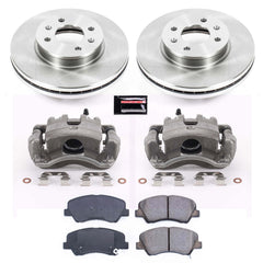Power Stop KCOE6508 Autospecialty 1-Click OE Replacement Front Brake Kit With Calipers for 2012 Hyundai Accent Rear Disc product image