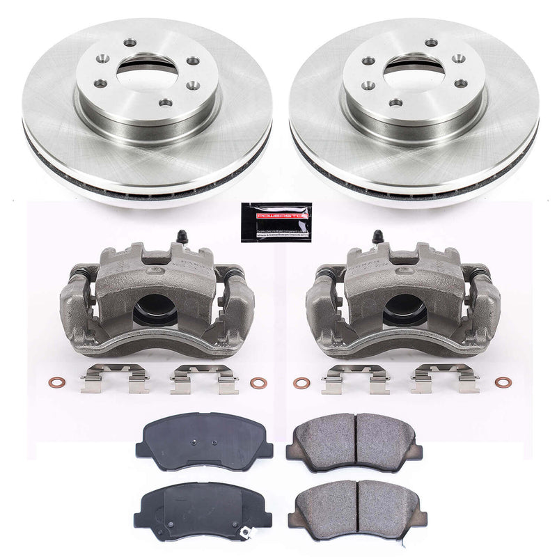 Power Stop KCOE6508 Autospecialty 1-Click OE Replacement Front Brake Kit With Calipers for 2012 Hyundai Accent Rear Disc product image