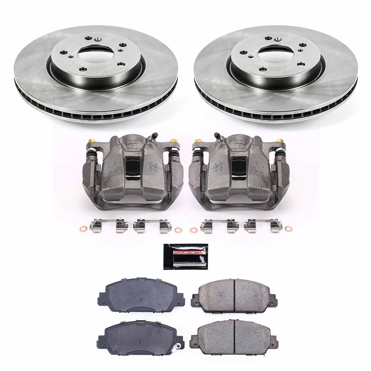 Power Stop KCOE6515A Autospecialty 1-Click OE Replacement Front Brake Kit With Calipers for 2013 Honda Accord EX, EX-L, Sport product image