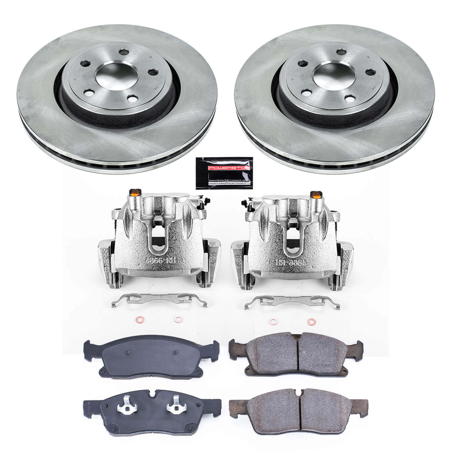 Power Stop KCOE6536 Autospecialty 1-Click OE Replacement Front Brake Kit With Calipers for 2013 Jeep Grand Cherokee Laredo, Limited, Overland product image