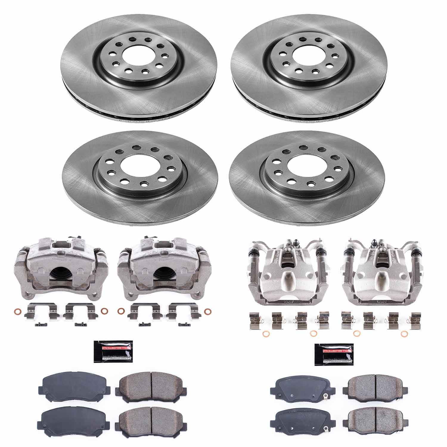 Power Stop KCOE6539 Autospecialty 1-Click OE Replacement Pad And Rotor Kit With Calipers for 2015-2017 Chrysler 200 product image