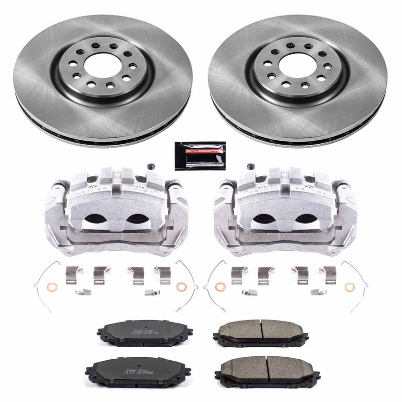 Power Stop KCOE6540 Autospecialty 1-Click OE Replacement Pad And Rotor Kit With Calipers for 2014-2015 Jeep Cherokee product image