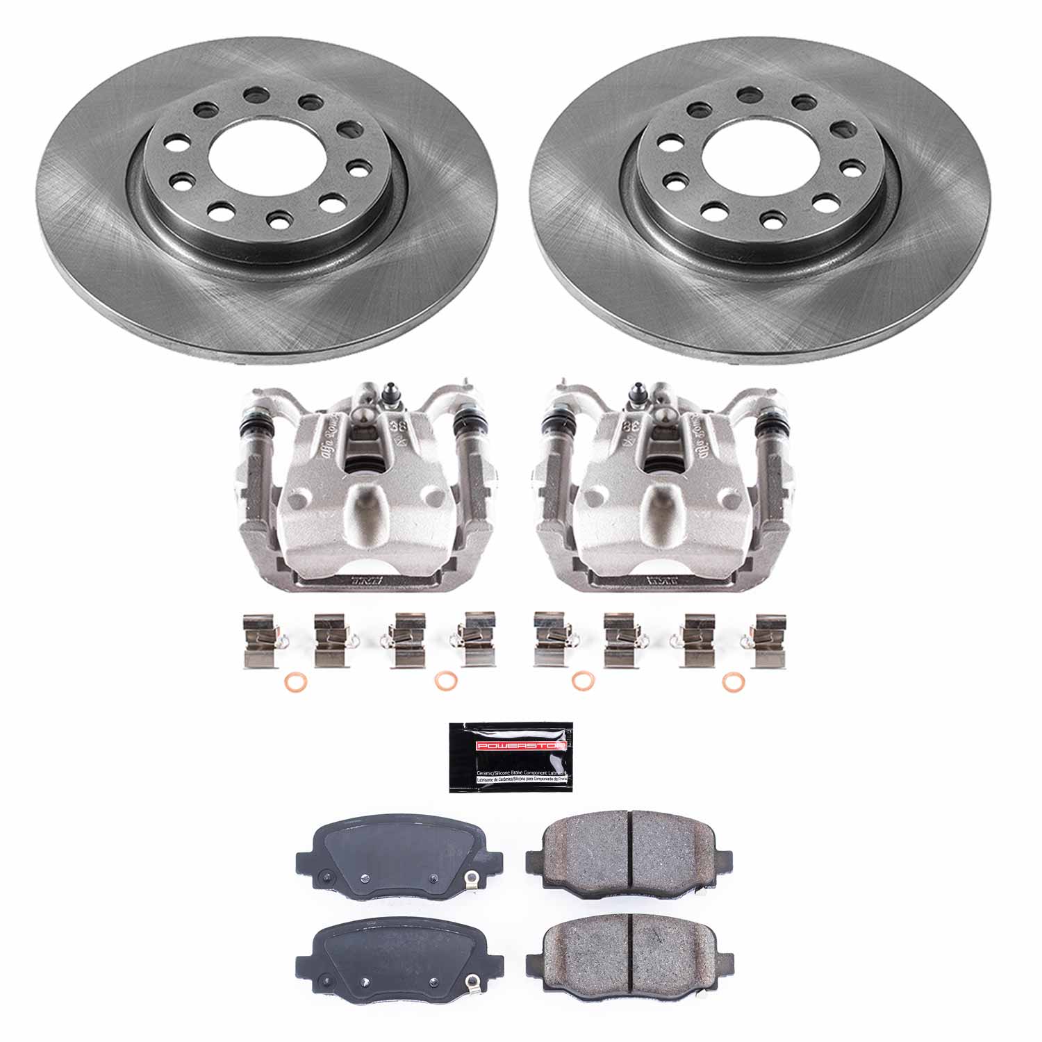Power Stop KCOE6543 Autospecialty 1-Click OE Replacement Pad And Rotor Kit With Calipers for 2015-2017 Chrysler 200 product image