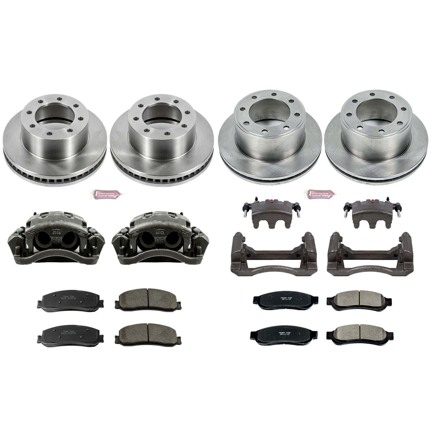 Power Stop KCOE6547 Autospecialty 1-Click Daily Driver Front And Rear Brake Kit for 2012 Ford F-250 Super Duty 4 Wheel Drive product image