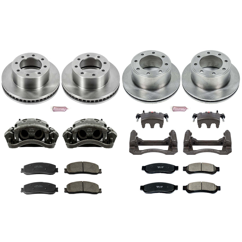 Power Stop KCOE6547 Autospecialty 1-Click Daily Driver Front And Rear Brake Kit for 2012 Ford F-250 Super Duty 4 Wheel Drive product image