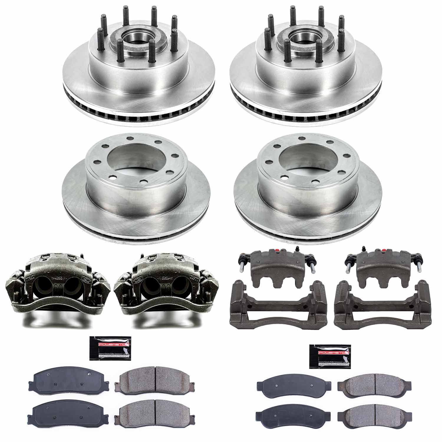 Power Stop KCOE6551 Autospecialty 1-Click Daily Driver Front And Rear Brake Kit for 2012 Ford F-250 Super Duty Rear Wheel Drive product image