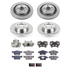 Power Stop KCOE6556B - Front And Rear Autospecialty 1-Click OE Replacement Pad And Rotor Kit With Caliper vehicle fitment brake part