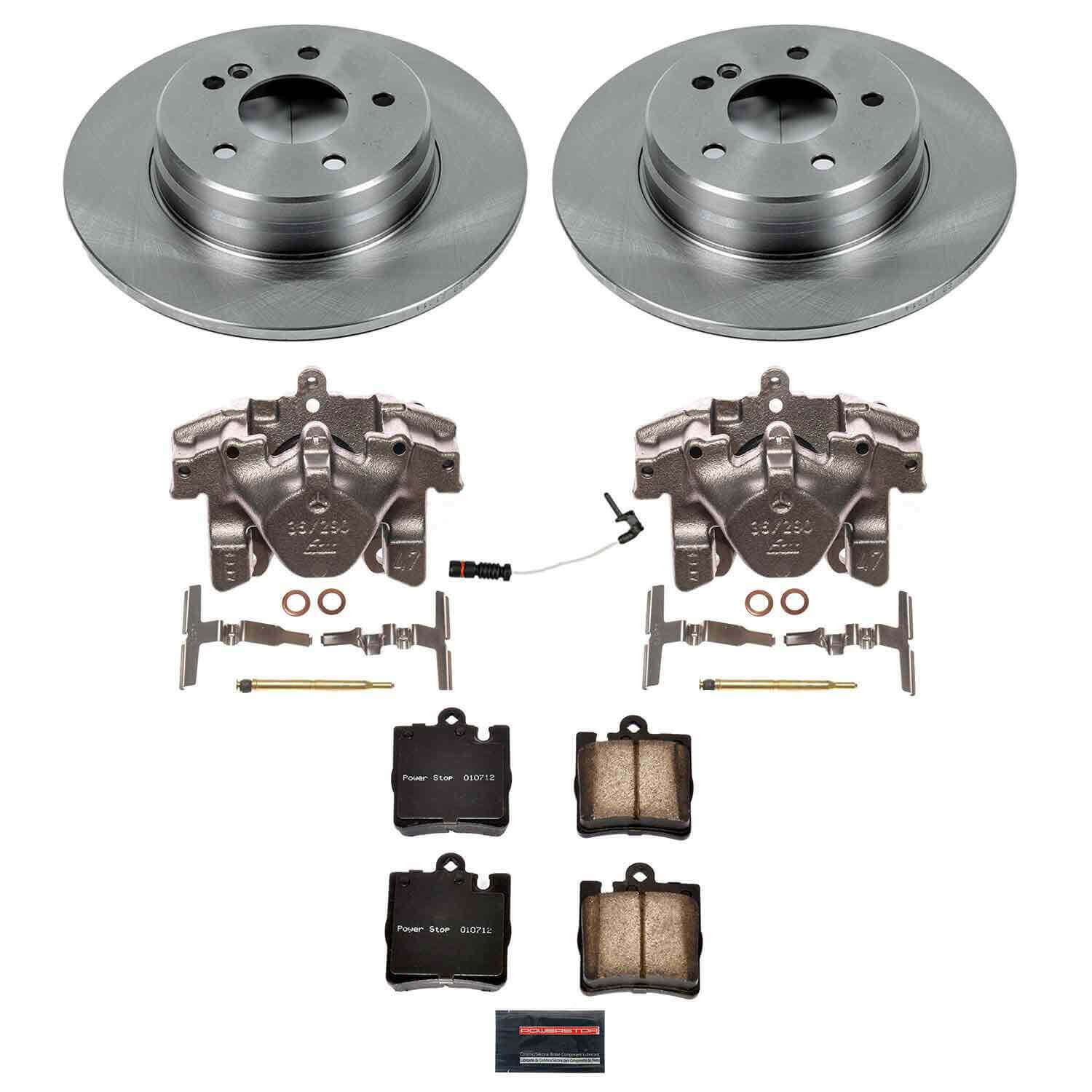 Power Stop KCOE6697 Rear Autospecialty 1-Click OE Replacement Pad And Rotor Kit With Calipers for 2000-2003 Mercedes-Benz CLK430 product image