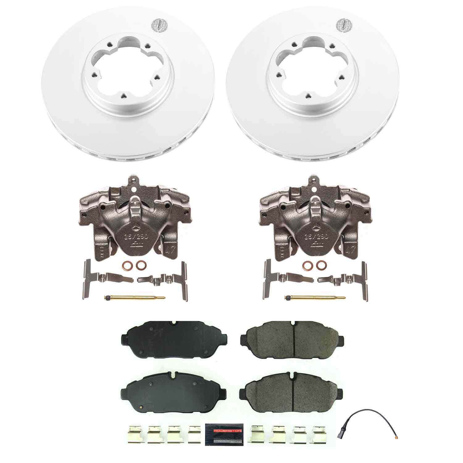 Power Stop KCOE6700 Front And Rear Autospecialty 1-Click OE Replacement Pad And Rotor Kit With Calipers for 2000-2003 Mercedes-Benz CLK430 product image