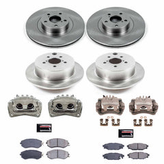 Power Stop KCOE6762 Front And Rear Autospecialty 1-Click OE Replacement Pad And Rotor Kit With Calipers for 2014-2018 Subaru Forester product image