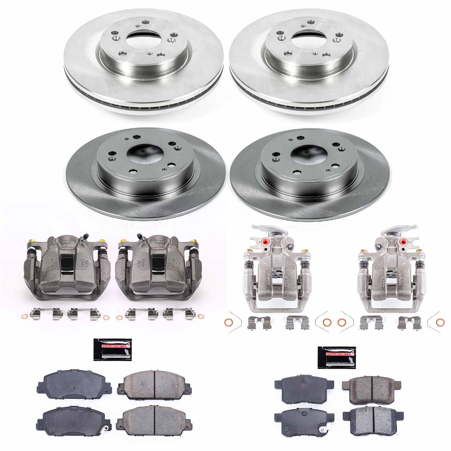 Power Stop KCOE6778 Autospecialty 1-Click OE Replacement Pad And Rotor Kit With Calipers for 2013 Honda Accord EX-L, Touring product image