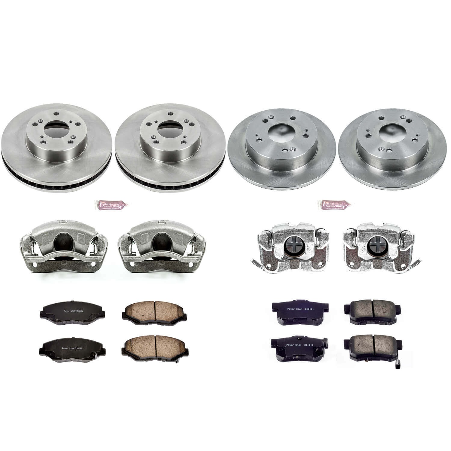 Power Stop KCOE6781 Autospecialty 1-Click Daily Driver Front And Rear Brake Kit for 2014-2015 Acura ILX product image