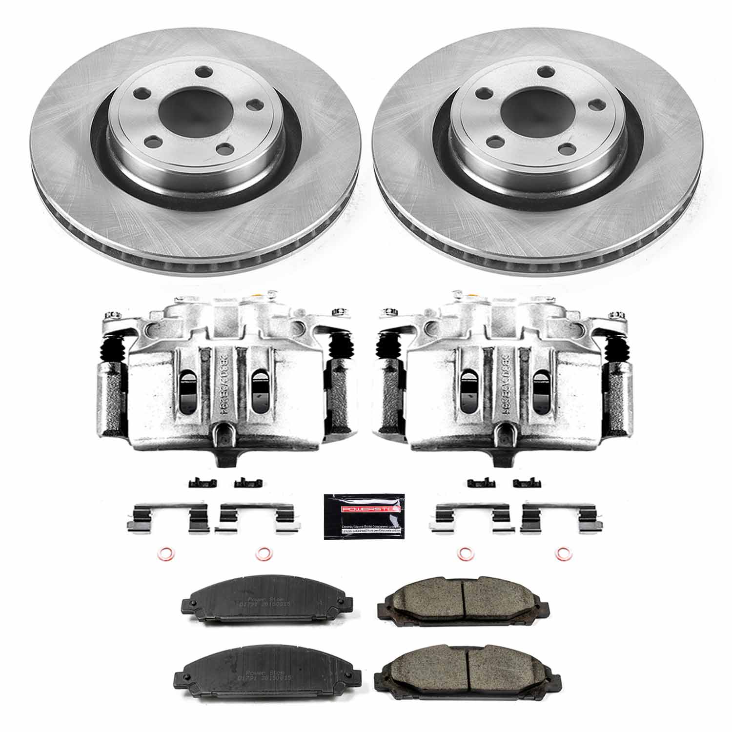 Power Stop KCOE6809 Autospecialty 1-Click OE Replacement Front Brake Kit With Calipers for 2015-2017 Ford Mustang Ecoboost, Ecoboost Premium, V6 product image