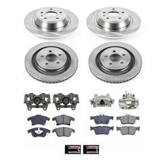 Power Stop KCOE6817B Rear Autospecialty 1-Click OE Replacement Pad And Rotor Kit With Caliper for 2013-2016 Ford Fusion Energi SE, Energi Titanium product image