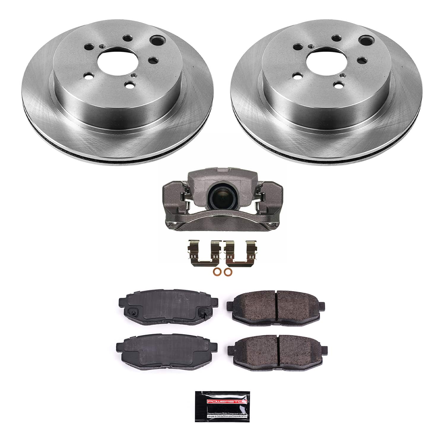 Power Stop KCOE6820A Front And Rear Autospecialty 1-Click OE Replacement Pad And Rotor Kit With Caliper for 2012-2022 Ford F-250 Super Duty Rear Wheel Drive product image
