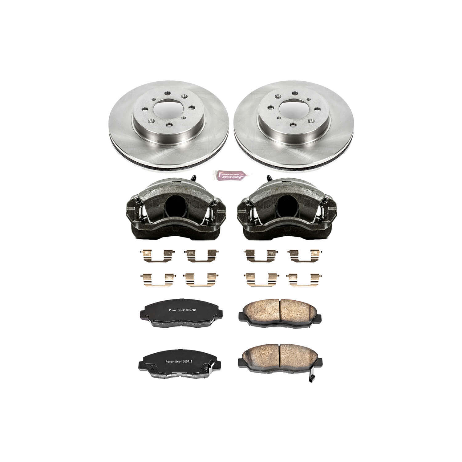 Power Stop KCOE690 Autospecialty 1-Click Daily Driver Front Brake Kit for 1996 Honda Civic EX, LX 4-WHEEL ABS product image