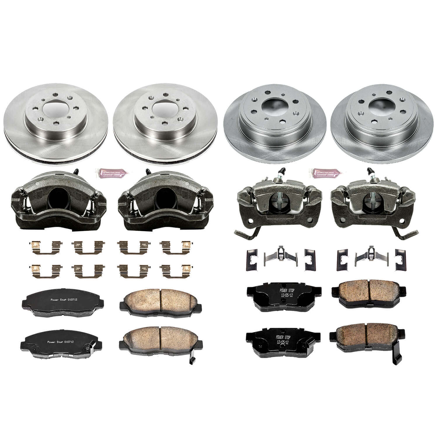Power Stop KCOE691 Autospecialty 1-Click Daily Driver Front And Rear Brake Kit for 1999-2000 Honda Civic Si product image