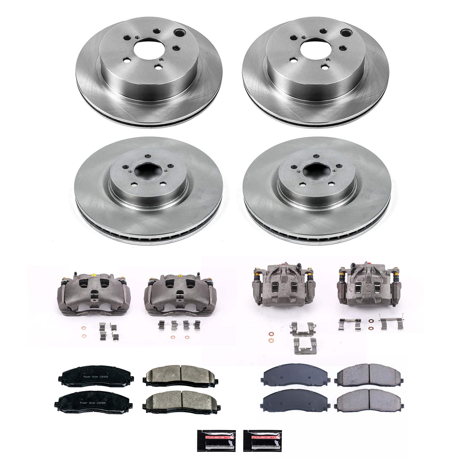 Power Stop KCOE6931A Front And Rear Autospecialty 1-Click OE Replacement Pad And Rotor Kit With Caliper for 2014-2018 Subaru Forester product image