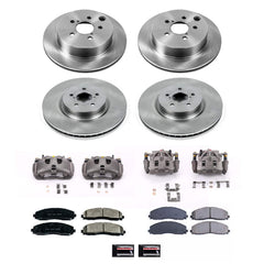 Power Stop KCOE6931A Front And Rear Autospecialty 1-Click OE Replacement Pad And Rotor Kit With Caliper for 2014-2018 Subaru Forester product image