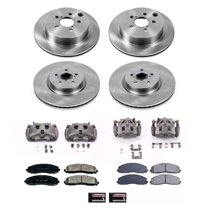 Power Stop KCOE6931A Front And Rear Autospecialty 1-Click OE Replacement Pad And Rotor Kit With Caliper for 2014-2018 Subaru Forester product image