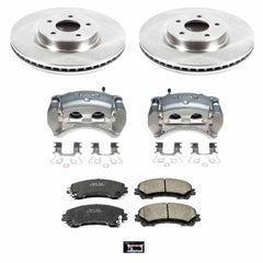 Power Stop KCOE6944 Front Autospecialty 1-Click OE Replacement Pad And Rotor Kit With Calipers for 2014-2016 Infiniti Q50 Base, Hybrid Premium, Premium product image
