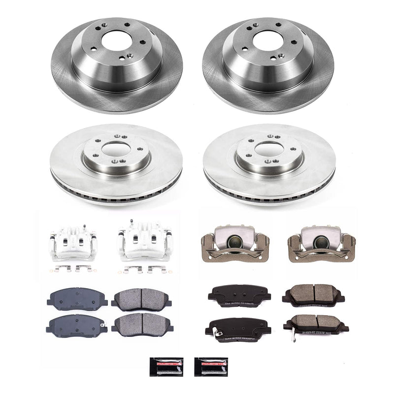 Power Stop KCOE6950 Front And Rear Autospecialty 1-Click OE Replacement Pad And Rotor Kit With Caliper for 2013-2016 Hyundai Santa Fe product image