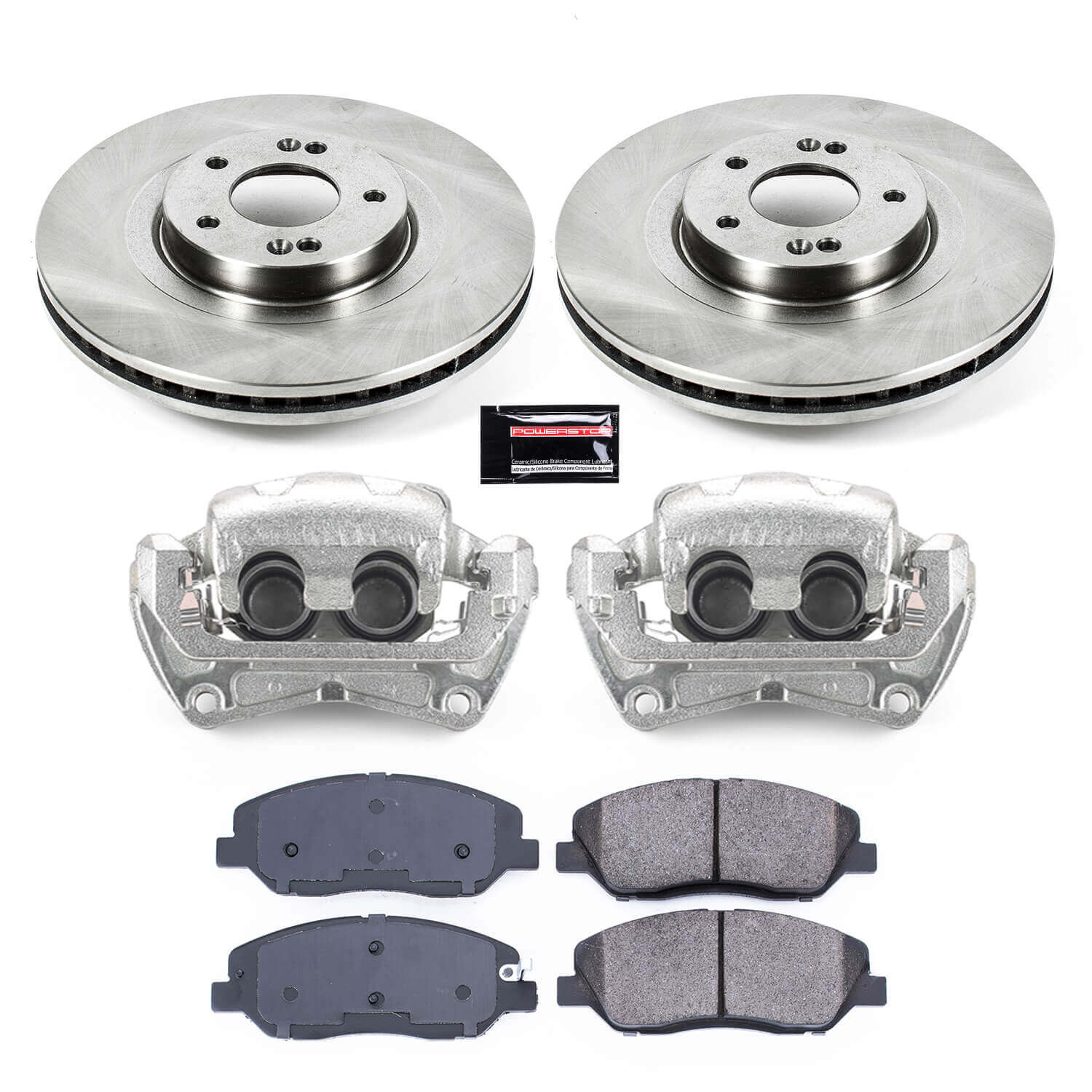 Power Stop KCOE695 Autospecialty 1-Click OE Replacement Front Brake Kit With Calipers for 2013-2016 Hyundai Santa Fe product image