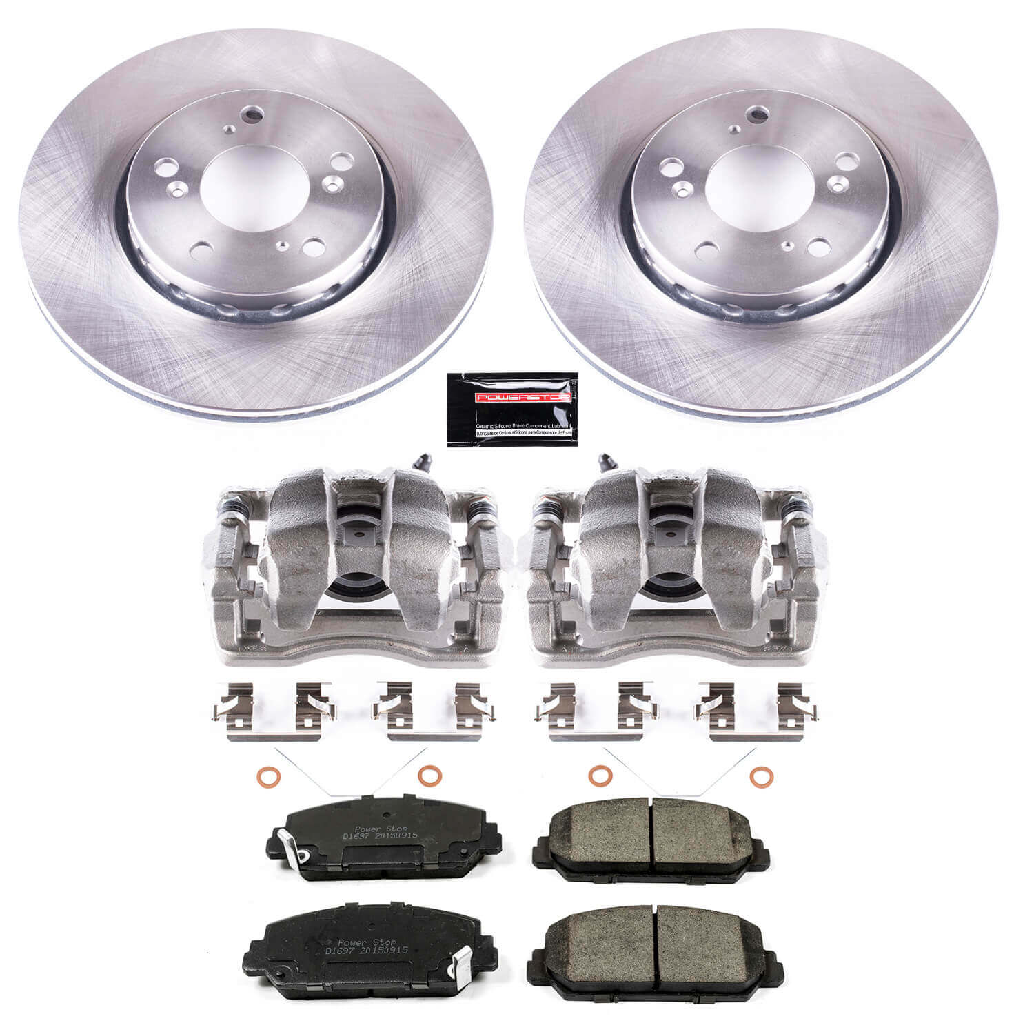Power Stop KCOE6955 Autospecialty 1-Click OE Replacement Pad And Rotor Kit With Calipers for 2014-2020 Acura Rlx Base product image