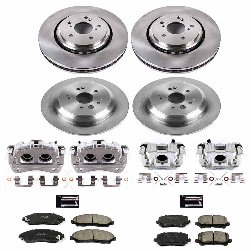 Power Stop KCOE6956 Autospecialty 1-Click OE Replacement Pad And Rotor Kit With Calipers for 2014-2016 Acura MDX product image