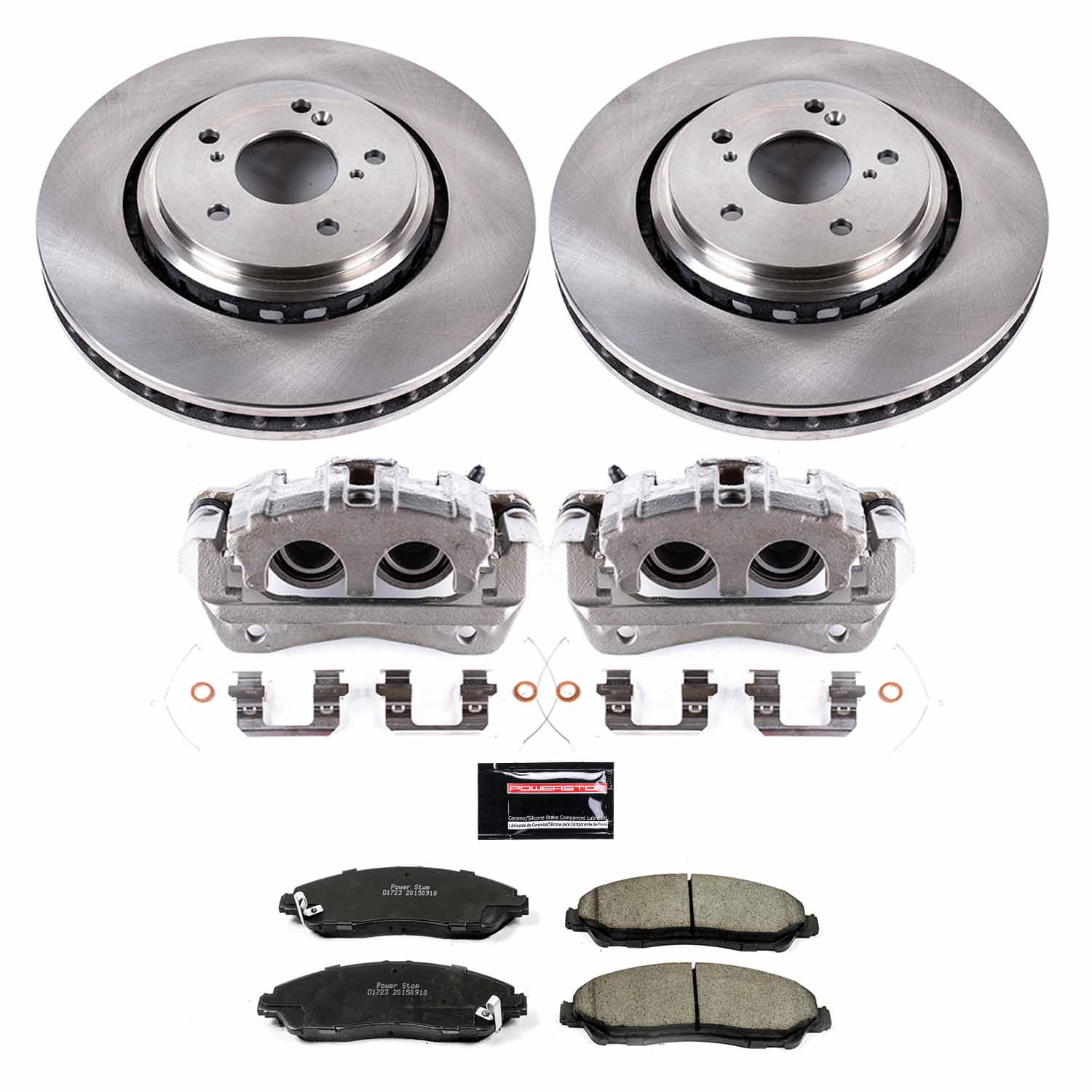 Power Stop KCOE6957 Autospecialty 1-Click OE Replacement Pad And Rotor Kit With Calipers for 2014-2016 Acura MDX product image
