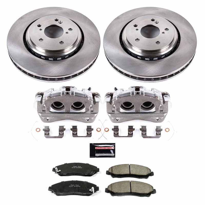 Power Stop KCOE6957 Autospecialty 1-Click OE Replacement Pad And Rotor Kit With Calipers for 2014-2016 Acura MDX product image
