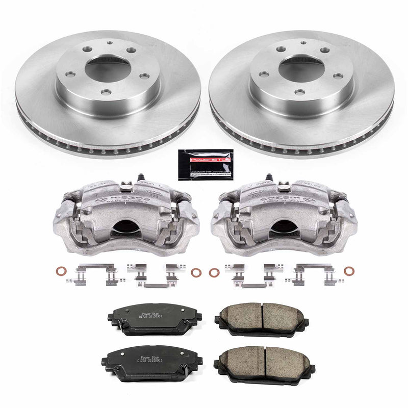Power Stop KCOE6974 Autospecialty 1-Click OE Replacement Pad And Rotor Kit With Calipers for 2014-2016 Mazda 3 product image