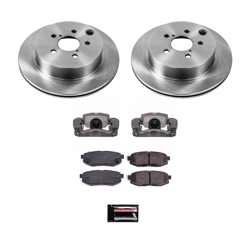Power Stop KCOE6978A Rear Autospecialty 1-Click OE Replacement Pad And Rotor Kit With Caliper for 2014-2018 Subaru Forester product image