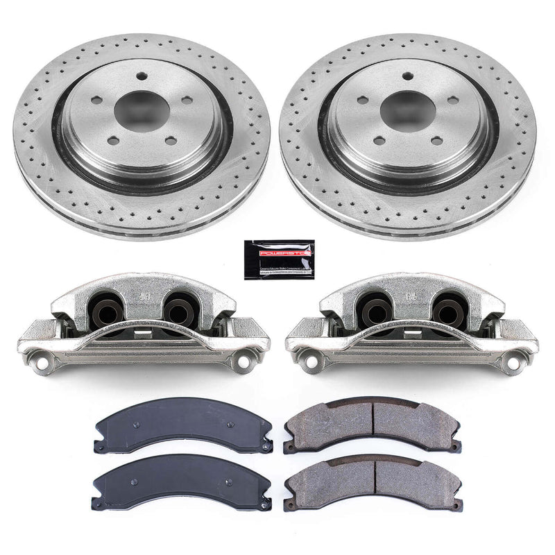 Power Stop KCOE6993 Autospecialty 1-Click OE Replacement Rear Brake Kit With Calipers for 2015-2019 Chevrolet Silverado 2500 HD product image