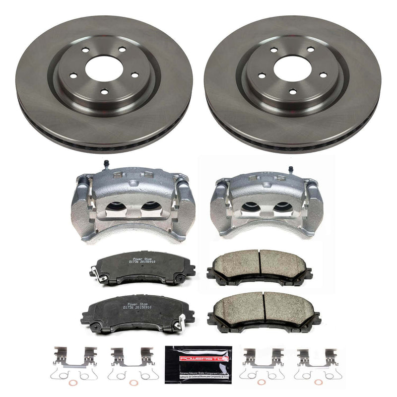 Power Stop KCOE7034 - Front Z17 Evolution Pad And Autospecialty 1-Click OE Replacement Rotor Kit With Calipers vehicle fitment brake part