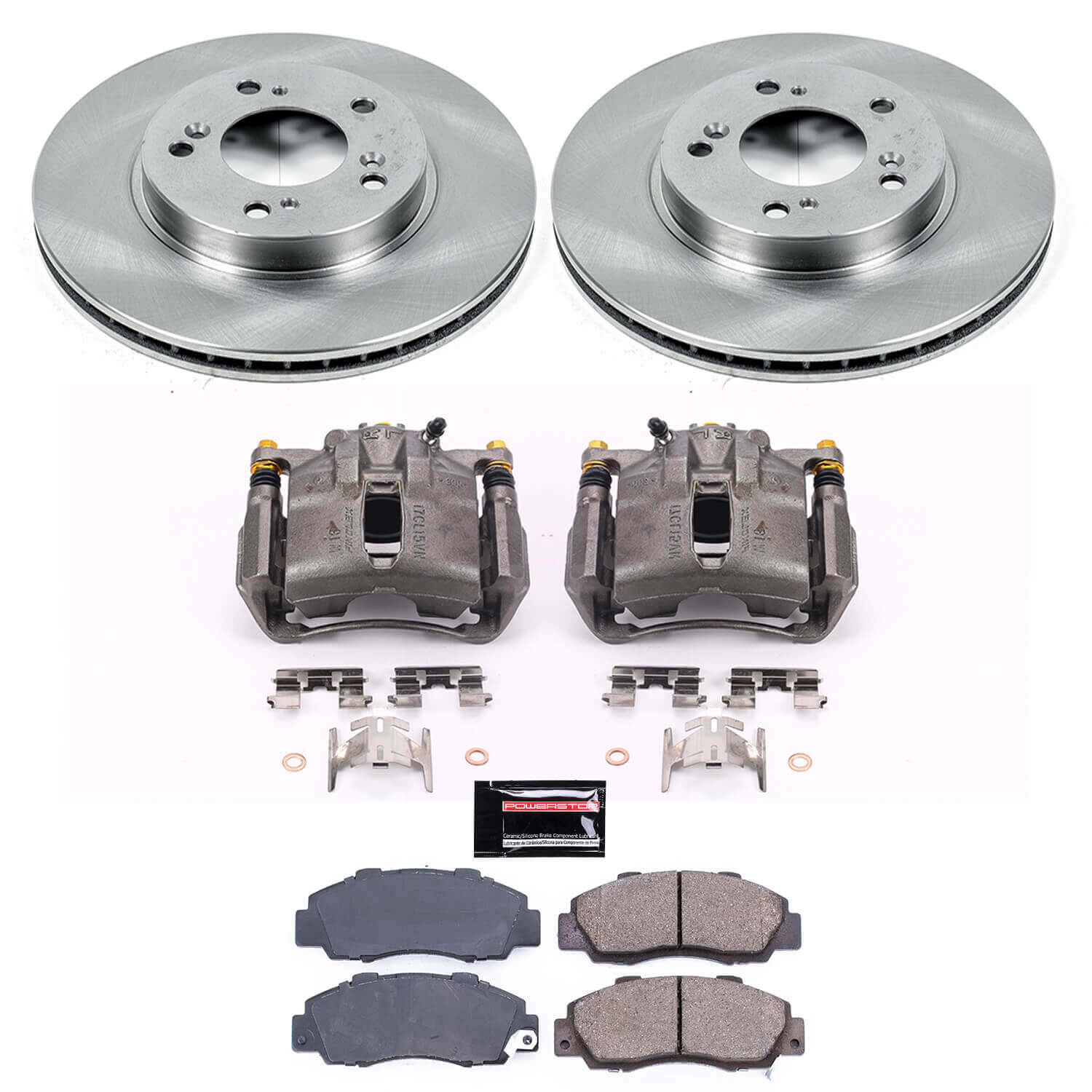 Power Stop KCOE704A Autospecialty 1-Click OE Replacement Front Brake Kit With Calipers for 1991-1993 Acura Legend product image