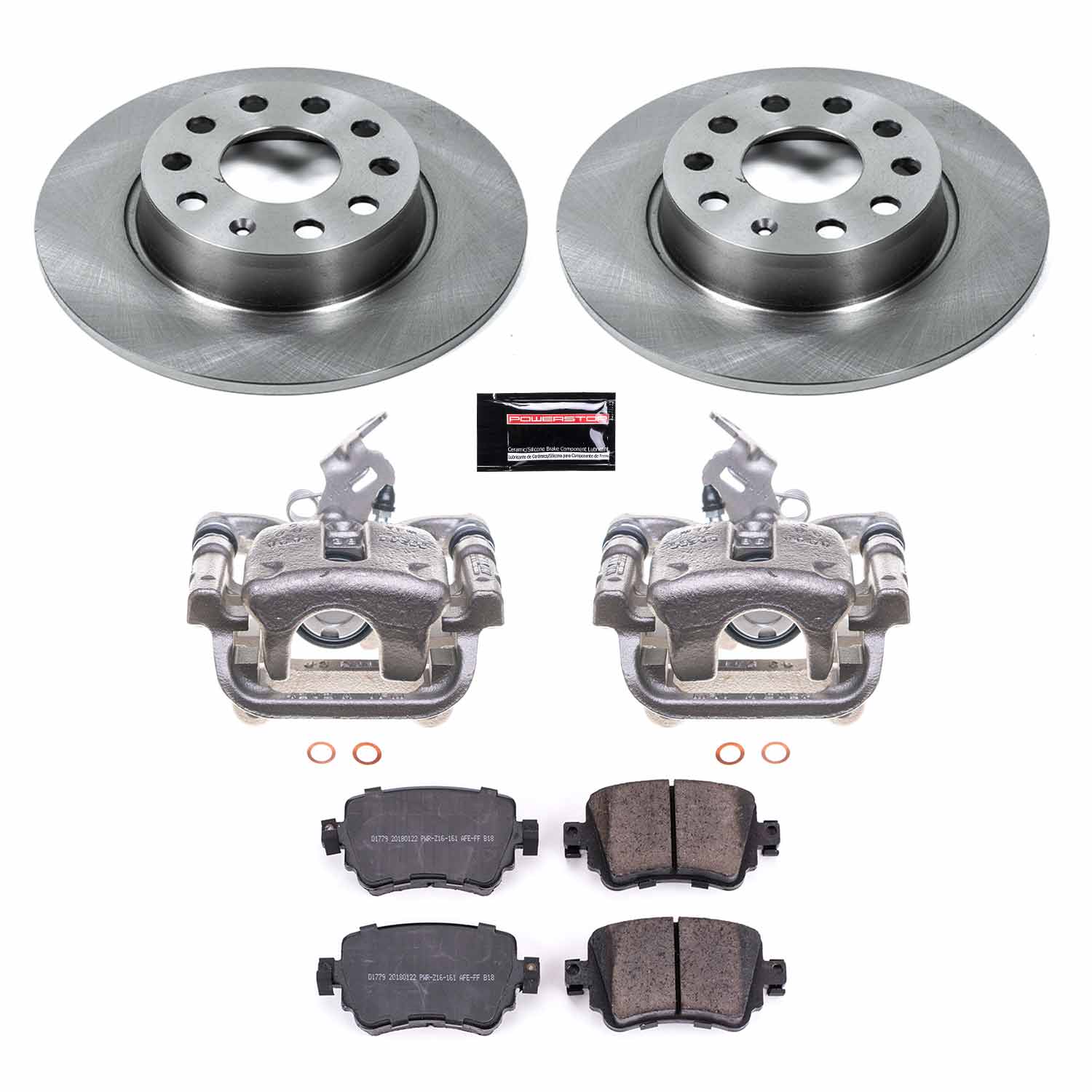 Power Stop KCOE7053 Autospecialty 1-Click OE Replacement Pad And Rotor Kit With Calipers for 2015-2021 Volkswagen Golf product image