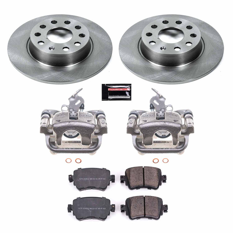 Power Stop KCOE7053 Autospecialty 1-Click OE Replacement Pad And Rotor Kit With Calipers for 2015-2021 Volkswagen Golf product image