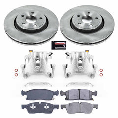 Power Stop KCOE7133 Autospecialty 1-Click OE Replacement Front Brake Kit With Calipers for 2016 Jeep Grand Cherokee 75Th Anniversary, Laredo, Limited, Overland, Summit product image