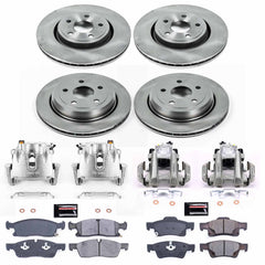 Power Stop KCOE7136 Autospecialty 1-Click OE Replacement Front And Rear Brake Kit With Calipers for 2016 Jeep Grand Cherokee 75Th Anniversary, Laredo, Limited, Overland, Summit product image