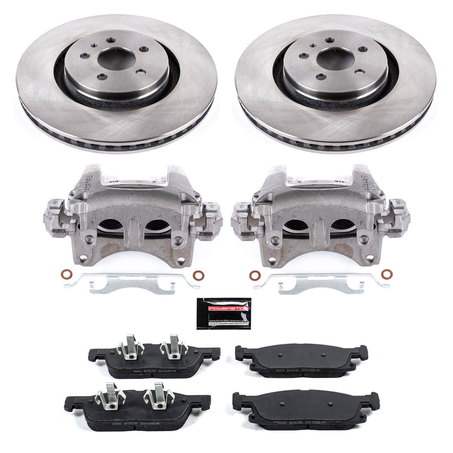Power Stop KCOE7143 Autospecialty 1-Click OE Replacement Pad And Rotor Kit With Calipers for 2015-2018 Ford Edge product image